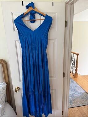 Nordstrom Cobalt Blue Halter Maxi Dress